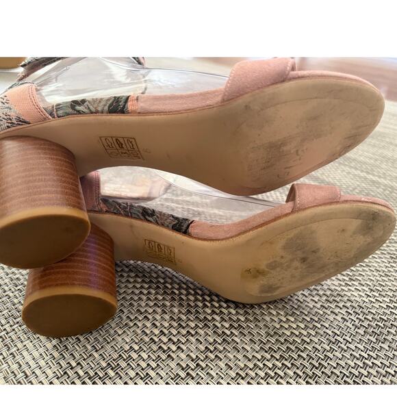 JEFFREY CAMPBELL Purdy Petal Pink Suede Floral Tapestry 9 - Picture 9 of 9